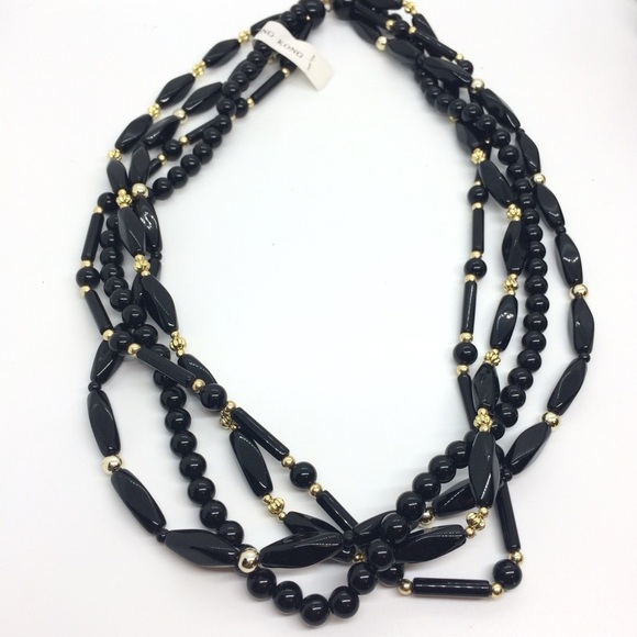 3/$30 VINTAGE HONG KONG LUCITE MULTI STRAND BEADED NECKLACE LAYERED MULTICOLOR - Picture 9 of 15